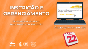 Etapa Estadual: inscrições e gerenciamentos nas modalidades individuais terminam no dia 22 de junho.