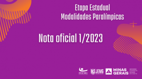 Publicada a Nota Oficial 1/2023.  Etapa estadual – Modalidades Paralímpicas.