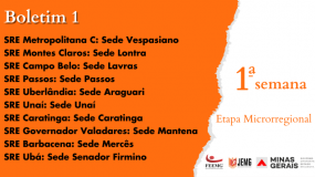 Boletim 1 da Primeira Semana da Microrregional já está disponível.