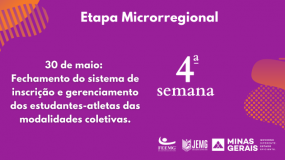 Fechamento do sistema de inscrição e gerenciamento dos estudantes-atletas das modalidades coletivas da 4ª semana.