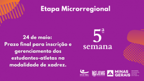 Termina nesta quarta-feira, dia 24, o prazo para inscrição e gerenciamento dos estudantes-atletas na modalidade de xadrez.