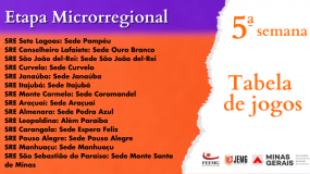 Tabelas de jogos da 5ª semana já estão disponíveis.