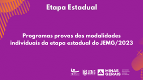 Já estão disponíveis os programas provas das modalidades individuais da etapa estadual do JEMG/2023.