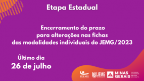 Prazo para as alterações nas fichas de modalidades individuais termina nesta quarta-feira, 26 de julho.