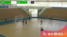 Show das garotas de Minas Gerais no Campeonato Brasileiro Escolar de Futsal sub-17.