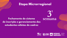 Termina nesta quinta-feira, dia 28, o prazo para inscrição e gerenciamento dos estudantes-atletas na modalidade de xadrez da 3ª semana de execução.