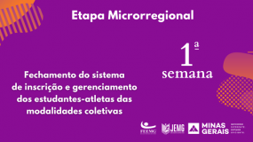 Termina nesta terça-feira, dia 26, o prazo para inscrição e gerenciamento dos estudantes-atletas das modalidades coletivas da 1ª semana de execução.