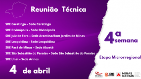 JEMG/2024: Reuniões técnicas da 4ª semana acontecem dia 4 de abril.