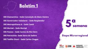 Boletim 1 da Quinta Semana de Execução da Etapa Microrregional já está disponível.