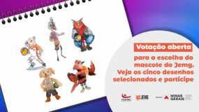 Mascote do JEMG: Prazo para votação se encerra nesta quarta-feira,dia 19 de junho.