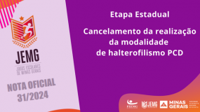 Publicada a Nota Oficial 31/2024. Cancelamento de realização de modalidade.