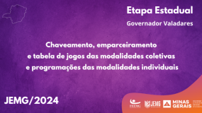 Tabelas das modalidades coletivas e programações das modalidades individuais já estão disponíveis.
