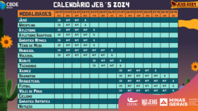 Fique ligado! Calendário das competições JEB’s/2024 já está disponível.