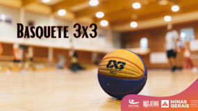 Vem aí o basquete 3×3 do JEMG. Uma modalidade com foco em agilidade, criatividade e estratégia.