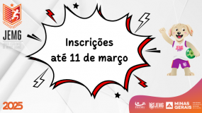 Dia 11 de março, terça-feira, é o último dia para se inscrever no JEMG/2025. Não deixe para última hora, inscreva seu município!