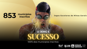 Recorde na história dos Jogos! O JEMG atingiu a marca de 853 municípios inscritos.