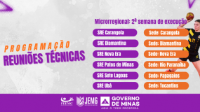 Reuniões técnicas da 2ª semana de execução do JEMG/2026. Participação obrigatória, fique atento às datas!
