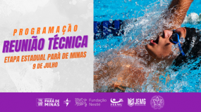 Etapa Estadual II do JEMG/2026 em Pará de Minas. Reunião técnica será online. Fique atento à programação!